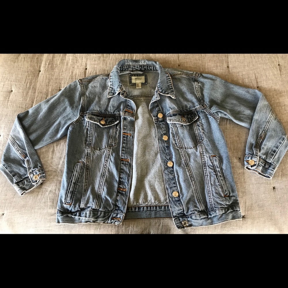 forever 21 distressed denim jacket